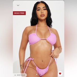 Pink 2 piece bikini